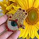 Заказать Брошь Хамса. Рука Фатимы. Брошь глаз. STATEMENTS JEWELRY Only_you_byElena. Ярмарка Мастеров. . Брошь-булавка Фото №3