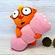 Will Not Give Up! Soft toy plush red cat with sausage. Stuffed Toys. Dingus! Funny cats and other toys. Online shopping on My Livemaster.  Фото №2
