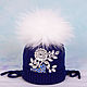 Зимняя шапка для девочки Шапка с большим помпоном Шапка детская, Шапки детские, Москва,  Фото №1