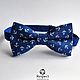 Tie Frigate / blue butterfly tie with anchors and dots, Ties, Moscow,  Фото №1
