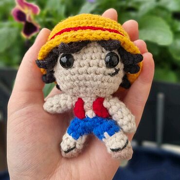 Куклы и игрушки ручной работы. Ярмарка Мастеров - ручная работа Амигуруми One Piece Луффи. Handmade.