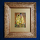  Miniature copy of the painting G. Klimt 'The Kiss', Pictures, Moscow,  Фото №1