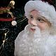 Дед Мороз 40 см Винный бархат с золотом, Интерьерная кукла, Севастополь,  Фото №1