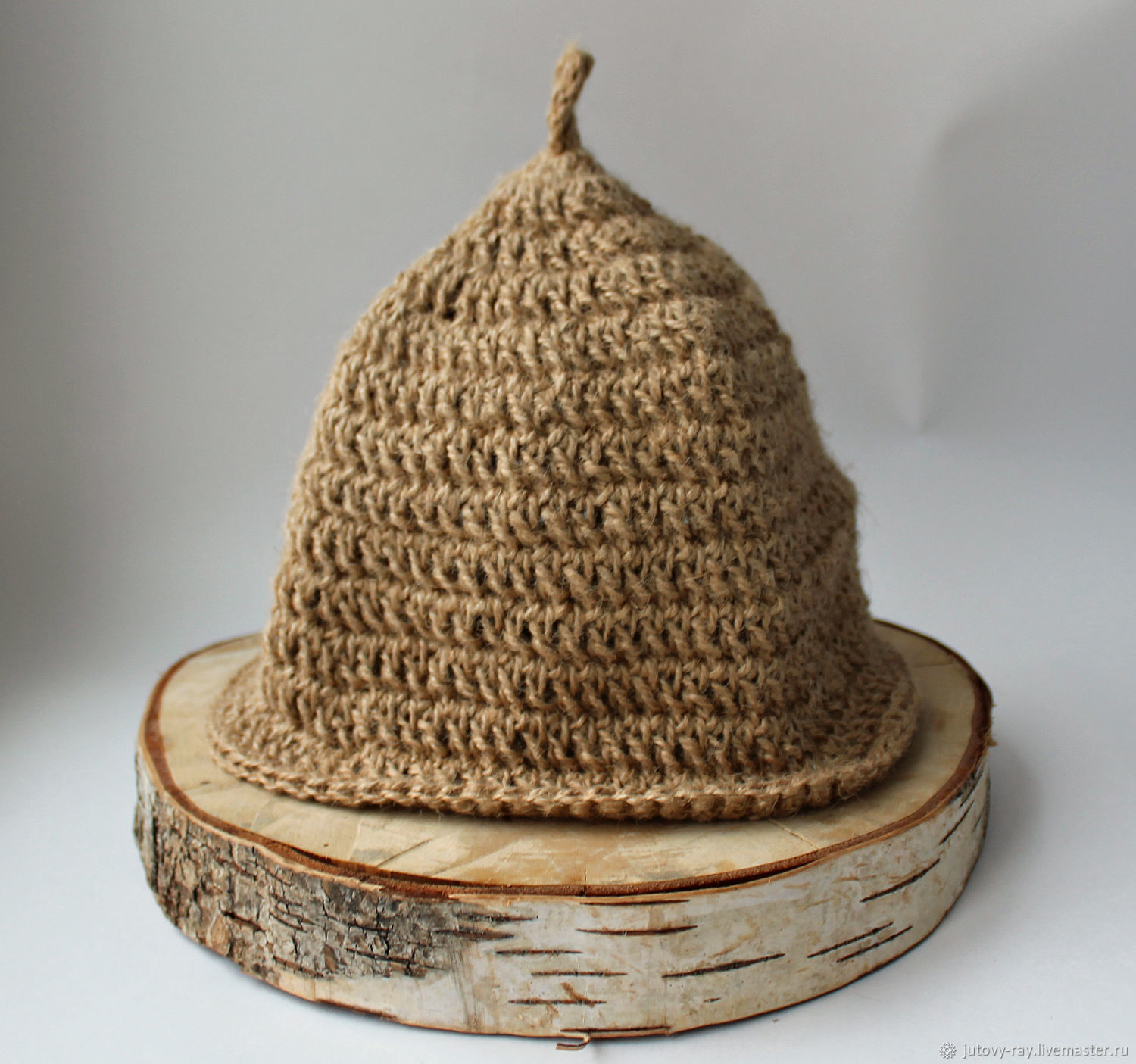  принадлежности: шапка из джутового волокна для бани, сауны .