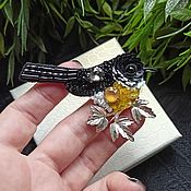 Украшения handmade. Livemaster - original item Handmade birdie bead brooch as a gift. Handmade.