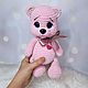 Мягкая игрушка мишка, Розовый мишка. Мягкие игрушки. Toys-by-panda. Ярмарка Мастеров.  Фото №6