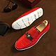 Crocodile leather loafers, in red, unisex model, custom made!. Moccasins. SHOES&BAGS. Online shopping on My Livemaster.  Фото №2
