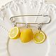 Order 'Sunny lemon ' pin brooch. Country Cottage. Livemaster. . Brooches Фото №3