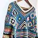 Hippy sweater//Летний пуловер Вязаный крючком пул из хлопка 70s Vibes. Джемперы. Sculptural Crochet. Ярмарка Мастеров.  Фото №7