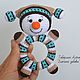 Snowman Round-knitted rattle on a wooden ring. Teethers and rattles. Zzabava. Online shopping on My Livemaster.  Фото №2