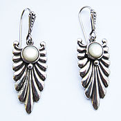 Украшения handmade. Livemaster - original item Silver Earrings with mother of pearl. Handmade.