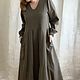 Заказать Платье из льна на заказ длинное бохо с карманами. SVЭRO dress. Ярмарка Мастеров. . Платья Фото №3