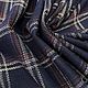 Костюмная в клетку лён с шелком LORO PIANA, Италия. Ткани. O!Fabric итальянские ткани. Ярмарка Мастеров.  Фото №9