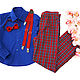 Костюм для мальчика "Стиляги" сине-красный, с подтяжками, Блузки и рубашки, Ижевск,  Фото №1