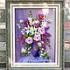 Bouquet with lilies and irises. Pictures. Ribbon Embroidery. Online shopping on My Livemaster.  Фото №2
