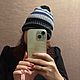 Шапка ручной работы шерсть меринос. Шапки. marivladikniting. Интернет-магазин Ярмарка Мастеров.  Фото №2