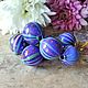 Выдувная бусина лэмпворк "OMG (барвинок/фиолетовый)". Бусины. Natalia Korolyuk lampwork beads. Ярмарка Мастеров.  Фото №4