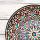 Bronze decorative plate on the shelf. Dot painting. Plates. volkovahelga. My Livemaster. Фото №5