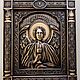 Икона Архангел Рафаил. Иконы. МАСТЕРСКАЯ РЕЗНОЙ ИКОНЫ АРТЕМА БУРОВА. Ярмарка Мастеров.  Фото №5