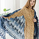 Chal mar Negro gran capa sobre los hombros con agujas de tejer. Shawls. Brillantes chales. My Livemaster. Фото №4