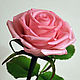 Розовая роза из полимерной глины, Цветы, Москва,  Фото №1