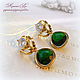 Earrings 'Emerald', Earrings, Stupino,  Фото №1
