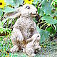 Order Zaychiha with rabbit figurine, concrete Provence garden decor. Decor concrete Azov Garden. Livemaster. . Figurines Фото №3