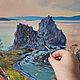 Картина пейзаж "Байкал, остров Ольхон" холст масло. Картины. Картины Наталии и Елены (NataLenaArt). Ярмарка Мастеров.  Фото №6