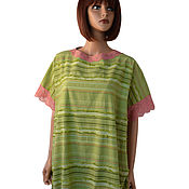 Одежда handmade. Livemaster - original item Summer Dress Loose-fitting hoodie Cotton-viscose. Handmade.