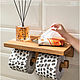 Toilet paper holder for two rolls in natural color, Holders, Moscow,  Фото №1