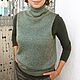 Женский жилет/безрукавка Мохер с пайетками (вязаный) xs+. Жилеты. ramremik-knitting-cashmere. Ярмарка Мастеров.  Фото №5