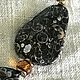 Chalker: ' Turitella' made of tortoiseshell agate and leather cord. Chokers. Jewelry_Elize Ukrasheniya ot Elizavety (UkrasheniyaLise). Ярмарка Мастеров.  Фото №5
