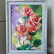 Картины и панно handmade. Livemaster - original item A painting with a potala in a Rose frame in oil is a gift to a woman. Handmade.