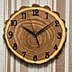 Настенные часы из натурального дерева, Часы классические, Оренбург,  Фото №1