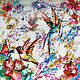Oil painting with birds 'The world of hummingbirds' 50/50 cm, Pictures, Sochi,  Фото №1