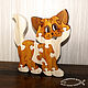 Gifts for kids. Puzzles made of wood Cat Ginger, Puzzle, Voskresensk,  Фото №1