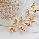 The twig in the bride's hairstyle. Hair Decoration. Кристальная веточка - Crystal twig (Crystal-twig). My Livemaster. Фото №5