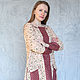 Order Warm corduroy dress /beige polka dots on red-brown. pugovkino delo (Pugovkino-delo). Livemaster. . Dresses Фото №3