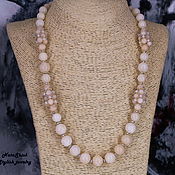 Украшения handmade. Livemaster - original item Necklace made of angelite stones 