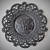 Винтаж handmade. Livemaster - original item Cast iron Plate Dish decor Openwork Classic Kasli Gotic. Handmade.