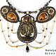 Полночный Жук. Midnight beetle. Колье. Natalia Malinko. Ярмарка Мастеров.  Фото №6