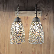 Для дома и интерьера handmade. Livemaster - original item sconce: Cream openwork-wall lamp. Handmade.