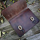 Leather portfolio, for documents, in vintage style. Brief case. Labour. My Livemaster. Фото №6