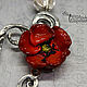 Колье "Наташины маки"  lampwork. Колье. Сергеева Ирина. Ярмарка Мастеров.  Фото №4