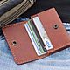 Brown leather cardholder for cards and business cards, card wallet. Cardholder. KodamaLife. Online shopping on My Livemaster.  Фото №2