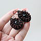 Black earrings, women's embroidered earrings with stones. Earrings. FDomino. Online shopping on My Livemaster.  Фото №2