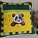 Almohada ' Panda en dientes de León'. Pillow. elena-kornienko. Online shopping on My Livemaster.  Фото №2