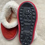 Одежда детская handmade. Livemaster - original item Children`s sheepskin slippers 19cm foot. Handmade.