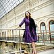 Cozy cage ' Lavender violet'. T-shirt dress. Dresses. Alexandra Maiskaya. My Livemaster. Фото №5