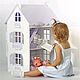 Кукольный домик со светом деревянный с именем кукла дом. Кукольные домики. Big Little House. Ярмарка Мастеров.  Фото №6